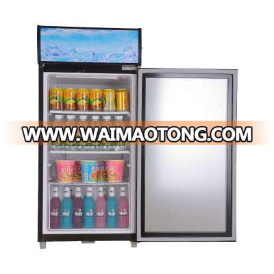 Electricity Power Source upright supermarket cold drink glass door fridge