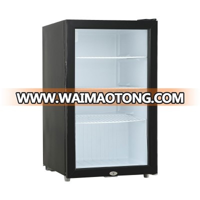 75 liters table top small open fruit soft drink display refrigerator showcase price